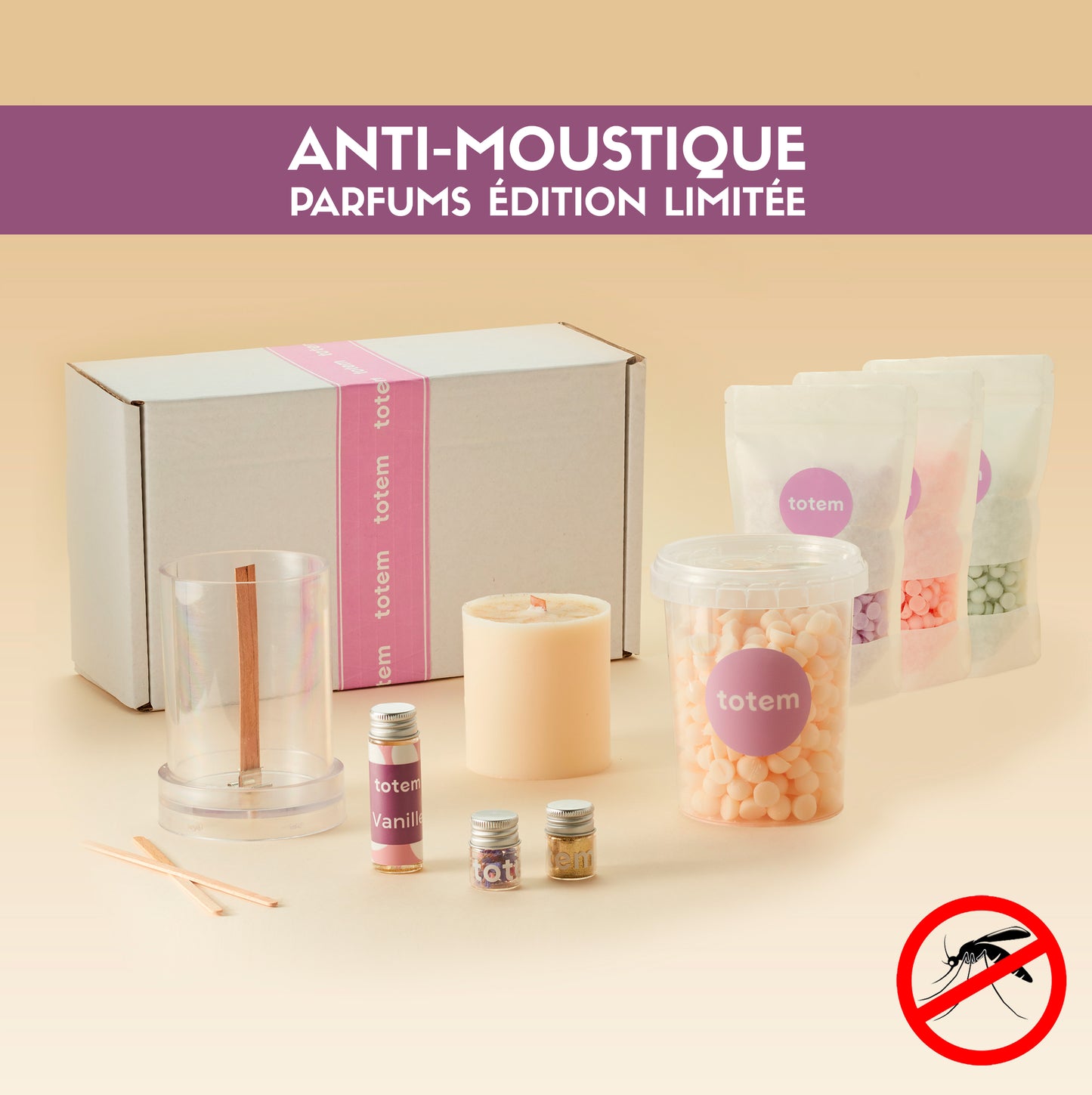 ÉDITION LIMITÉE - Kit DIY 4 Bougies Anti-Moustique 🦟